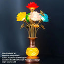 Axyaa LED Lotus Table Lamp: Illuminating Buddha's Presence in Worship Settings
