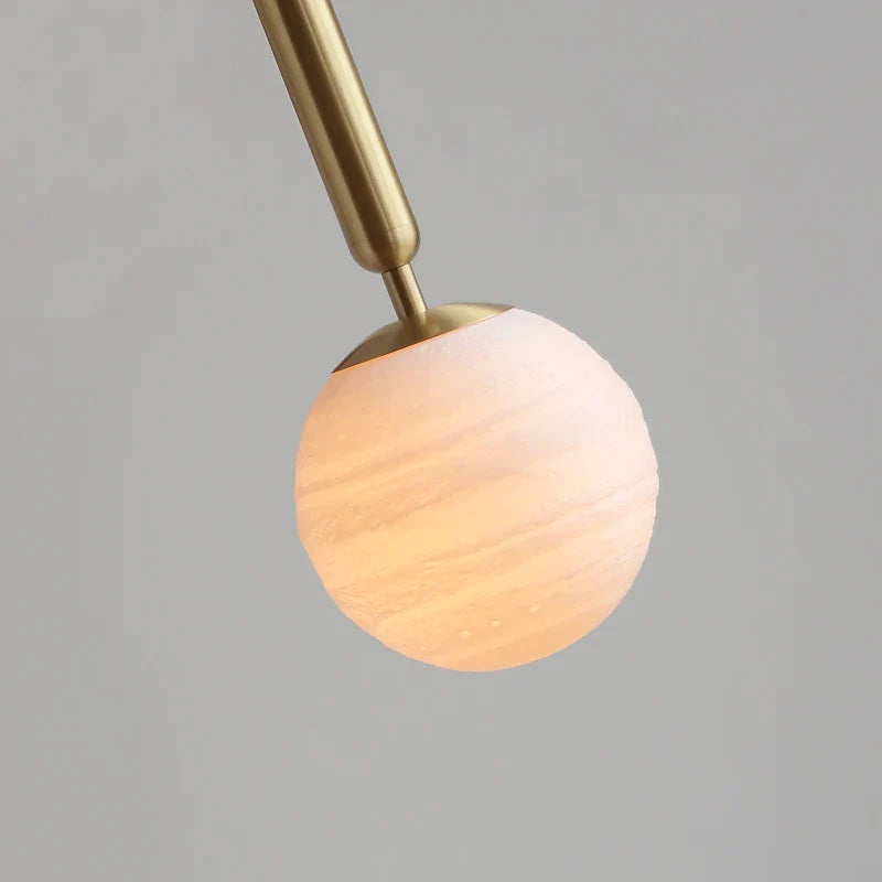 Axyaa White Glass Ball LED Pendant Chandelier - Home Decor Lighting Solution
