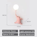 Axyaa White Bear 3D Moon Wall Light for Bedroom Decoration