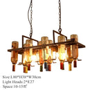 Axyaa Retro Industrial Metal Wine Glass Chandelier LED Pendant Lamp