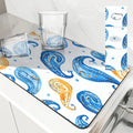 Axyaa Paisley Pattern Absorbent Dish Drying Mat with Rubber Backing