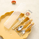 Axyaa Kids Stainless Steel Cutlery Set with Box - Reusable & Portable Training Tableware