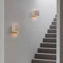 Axyaa Yellow Cave Stone Square LED Outdoor Wall Lamp for Courtyard and Porch