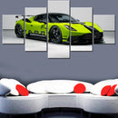 Axyaa Green Racing Car 2025 Wall Art Poster Set