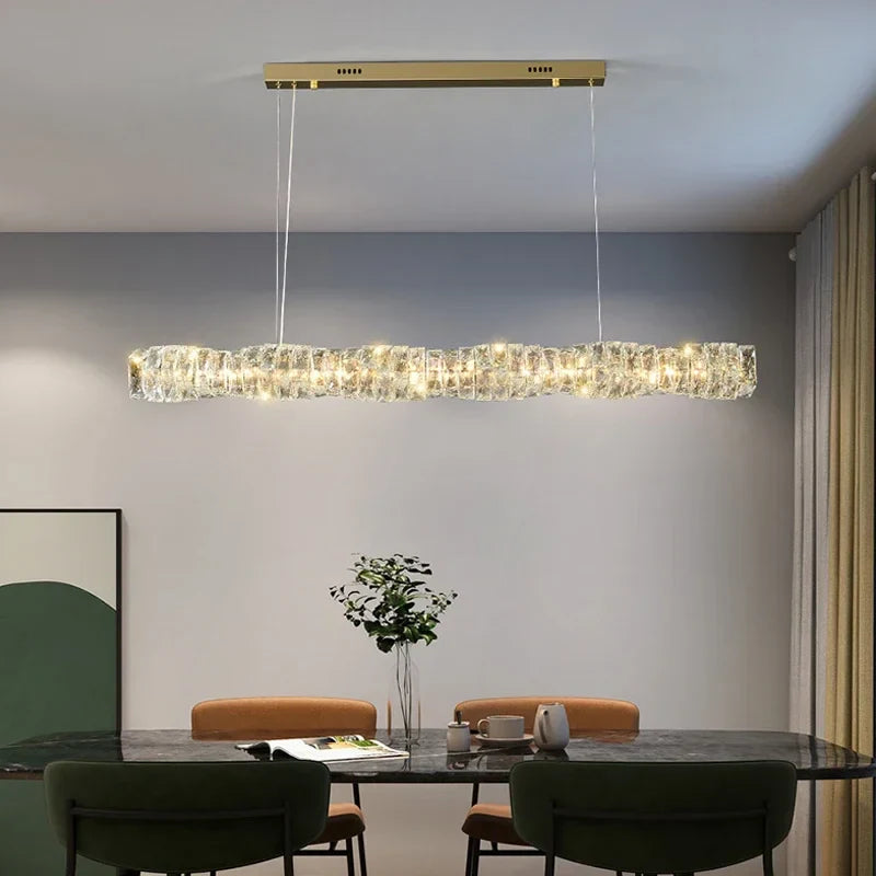 Axyaa Luxury Crystal Chandelier for Dining Room and Kitchen Lighting