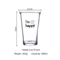 Axyaa Glass Milk Tea Cup Set with Straw for Trendy Breakfast & Coffee Enjoyment