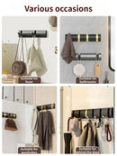 Axyaa Space Aluminum Kitchen Bathroom Hook Storage Rack Wall Hanging Hooks