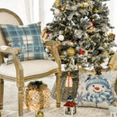 Winter Snowman Snowflake Xmas Throw Pillow Covers by Axyaa - Set of 4