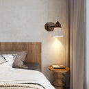Axyaa Stone Wall Light Dark Wood E27 Bulb - Bedroom, Parlor, Dining Room