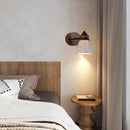 Axyaa Stone Wall Light Dark Wood E27 Bulb For Bedroom, Parlor, Dining Room