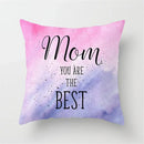 Axyaa Mother's Day Linen/Cotton Throw Pillow Cover - Home Decor Pillowcase