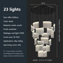 Axyaa Gold Acrylic LED Pendant Chandelier for Modern Luxury Living Room Lighting