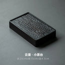 Axyaa Hand Carved White Ash Wood Tea Tray Zen Tea Plate Teaware Gift