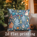 Snowman Pattern Pillowcases for Sofa Bedroom Car by Axyaa