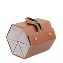 Axyaa Vintage Faux Leather Glasses Organizer with 4/6 Slots - Foldable Eyewear Case