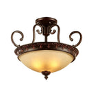 Axyaa Retro Metal Glass Ceiling Light Chandelier for European Living Room