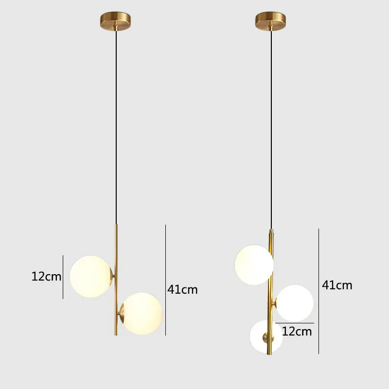 Nordic Glass Ball LED Pendant Lights - Axya Brand Modern Decor Fixture