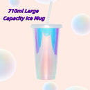 Axyaa 710ml Holographic Straw Party Cup - Single Layer Food Grade Plastic Cup