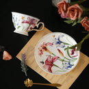 Axyaa Iris Ceramic Coffee Mug - 200ml Flower Tea Cup