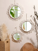 Boho Tassel Macrame Mirror Wall Hanging by Axyaa