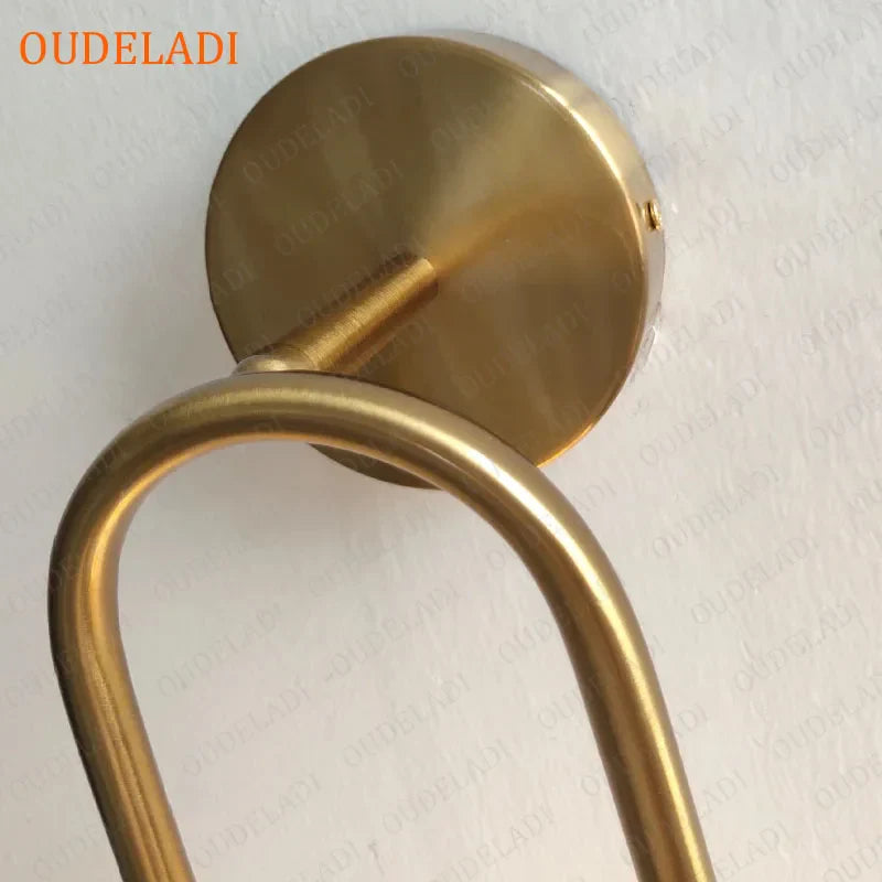 Axya Brass Wall Sconce Glass Ball LED Lamp for Bedroom Lighting