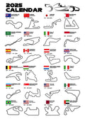 Axyaa F1 Track Canvas Poster: Abstract Sports Map Print for Modern Living Room