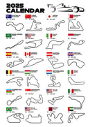 Axyaa F1 Track Canvas Poster: Abstract Sports Map Print for Modern Living Room
