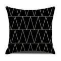 Axyaa Geometric Cotton Linen Cushion Cover - Decorative Sofa Throw Pillow Cover