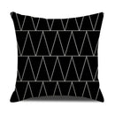 Axyaa Geometric Cotton Linen Cushion Cover - Decorative Sofa Throw Pillow Cover