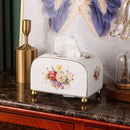 Axyaa Ceramic Living Room Paper Box for Dining Table and Coffee Table