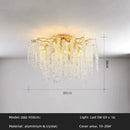 Axyaa Nordic Crystal LED Pendant Chandelier for Modern Dining Room & Home Decor