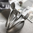 Axya Matte Stainless Steel Cutlery Set - High Grade Western Style Utensils