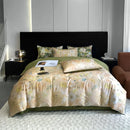 Axyaa 800TC Egyptian Cotton Bedding Set, Vintage Oil Print Style, Luxury Sheets