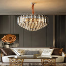 Luxury Clear Gray Crystal Ceiling Pendant Lamp by Axyaa