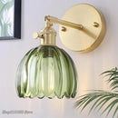 Nordic Brass Glass Wall Lamp by Axyaa - LED Decor Lighting Fixtures