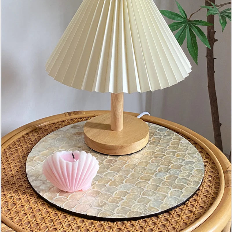 Axya Shell Tray Fish-scale Pattern Round Organizer Tray