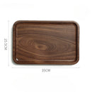 Axyaa Black Walnut Wood Tea Tray for Coffee Tea Desserts Storage Dinner Tray