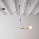 Axyaa Nordic Leather Belt Pendant Chandelier LED Light Decor