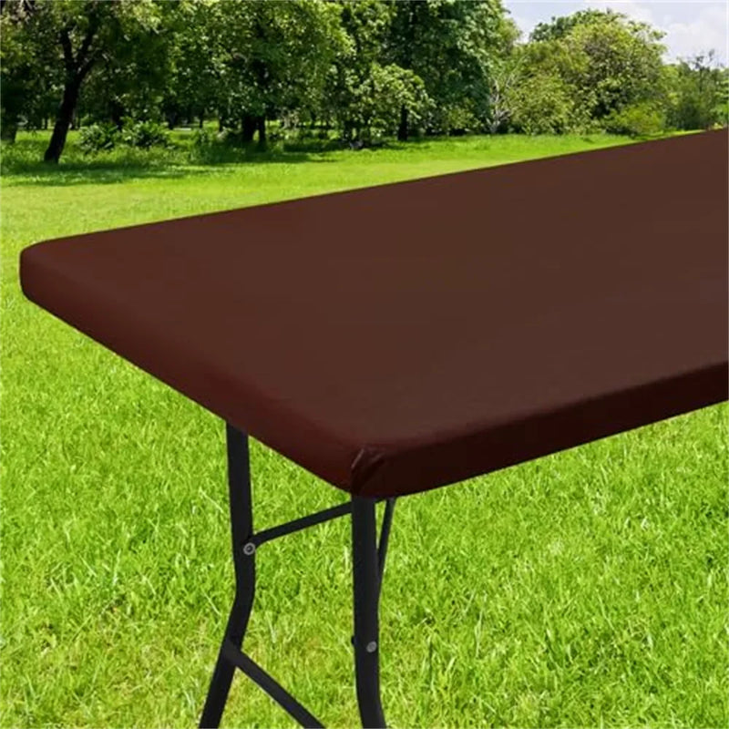 Axyaa Waterproof Rectangle Tablecloth for Folding Tables - 30x72