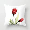 Axyaa Watercolor Flower Pattern Decorative Cushion Cover Sofa Pillowcase