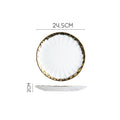 Axyaa Light Luxury Ceramic Dinner Plate for Steaks, Noodles, Fruits, and Dim Sum