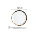 Axyaa Light Luxury Ceramic Dinner Plate for Steaks, Noodles, Fruits, and Dim Sum