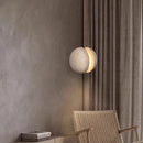Axyaa Stone Ball LED Pendant Light Yellow Travertine Minimalist Wabi Sabi Hanglamp
