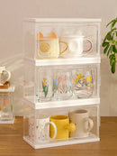 Axyaa Glass Cup Holder Tray Organizer for Kitchen and Living Room Storage