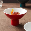 Axyaa Ceramic High Leg Dessert Bowl - Specialty Tableware for Molecular Cuisine