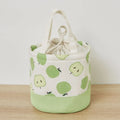 Axyaa Cute Drawstring Fruit Embroidery Lunch Bag for Kids, Thermal Insulated Tote