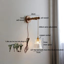Axyaa Nordic LED Wall Lamp with Flower Shade & Switch, White Ceramic Glass Interior Decor