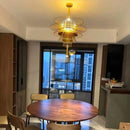 Axyaa Nordic Luxury Iron Pendant LED Chandelier for Living Room, Restaurant, Bar, Villa, Staircase