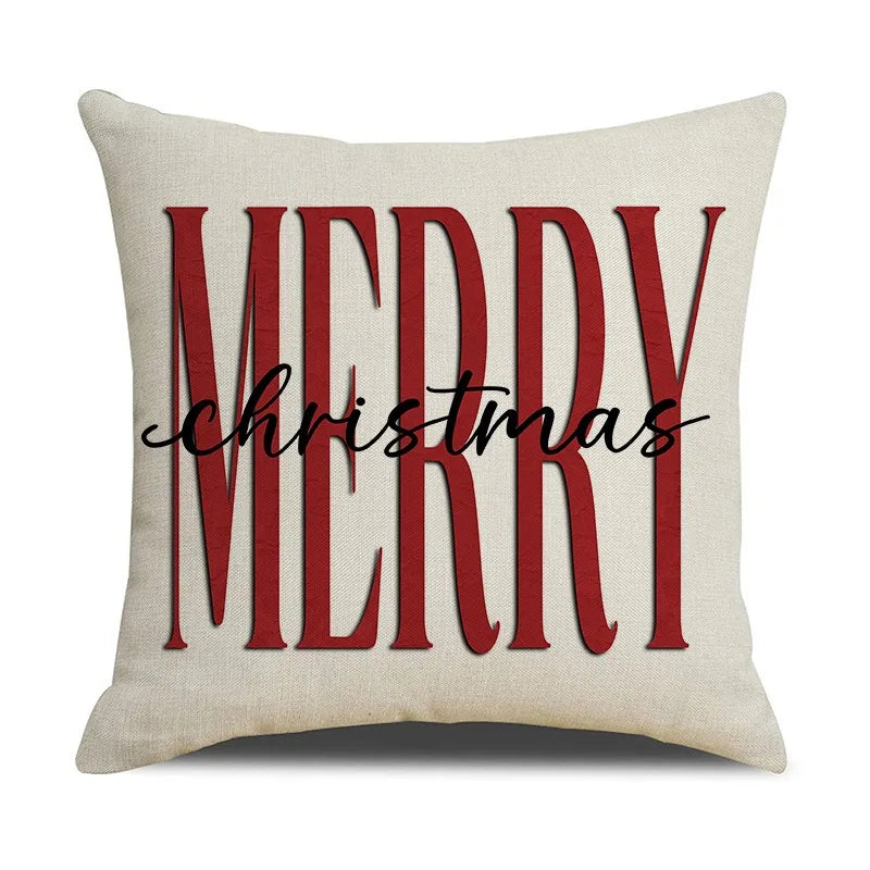 Axyaa Snowman Christmas Tree Pillow Cover for Festive Home Decor