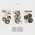 Axyaa Black & White Lucky Canvas Art Prints Set